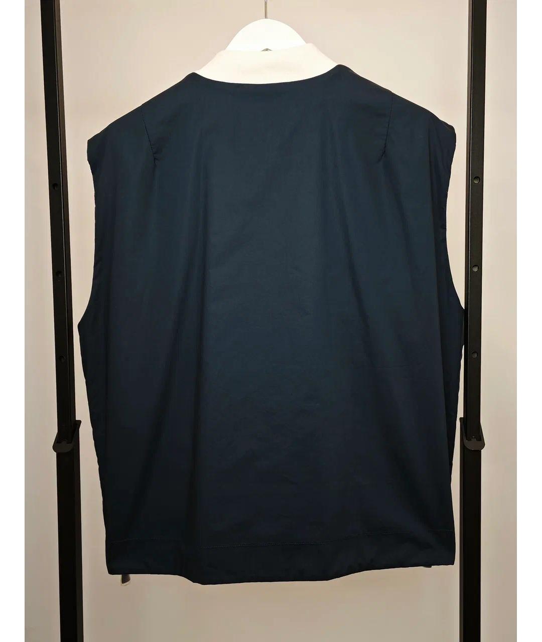 KNT Темно-синий хлопковый жилет, фото 8