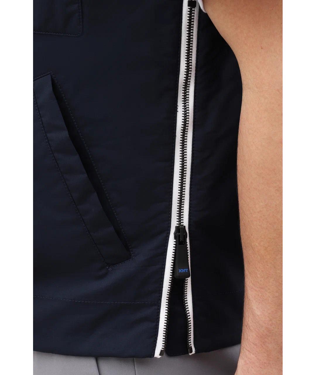 KNT Темно-синий хлопковый жилет, фото 4