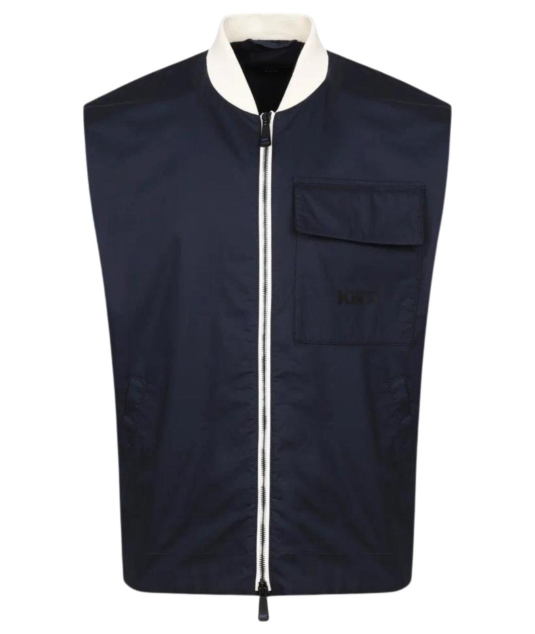 KNT Темно-синий хлопковый жилет, фото 1