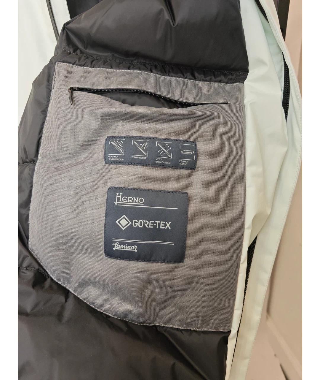 HERNO Голубой полиэстеровый пуховик, фото 6