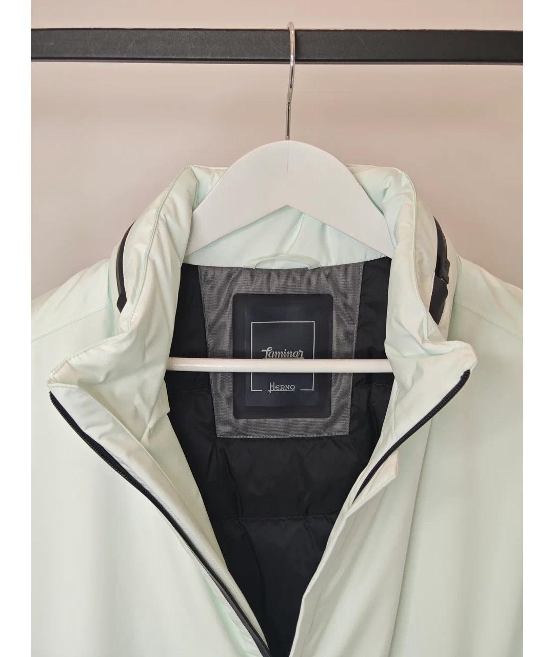 HERNO Голубой полиэстеровый пуховик, фото 3