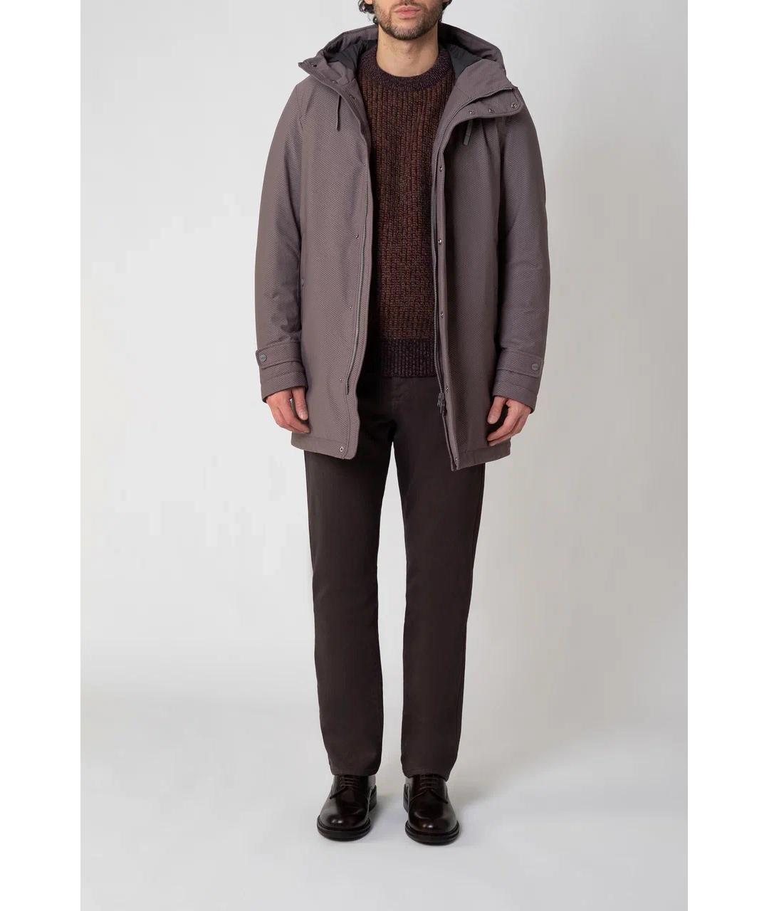 HERNO Серый полиамидовый пуховик, фото 2