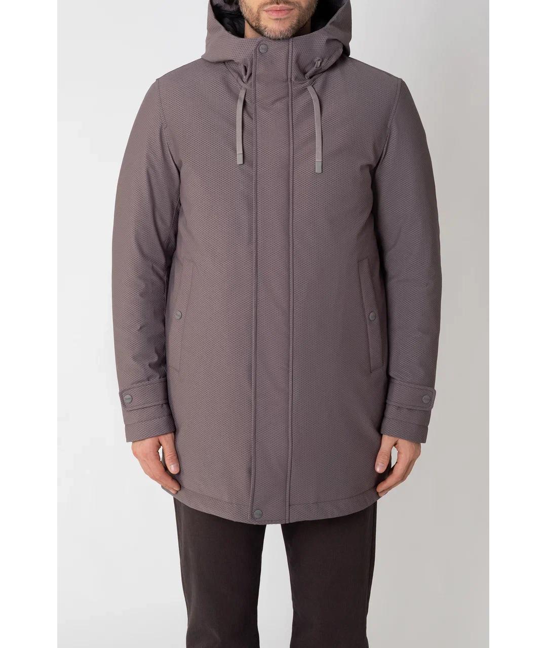 HERNO Серый полиамидовый пуховик, фото 3