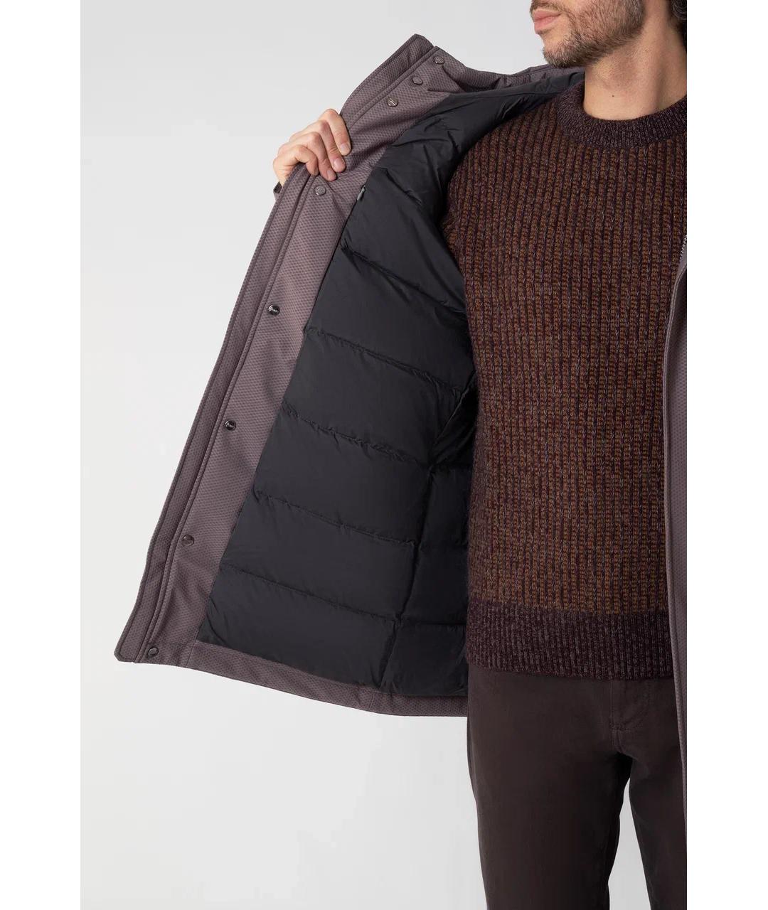 HERNO Серый полиамидовый пуховик, фото 8