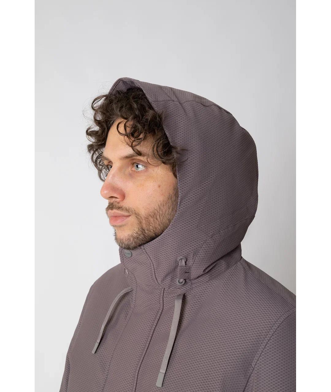 HERNO Серый полиамидовый пуховик, фото 5