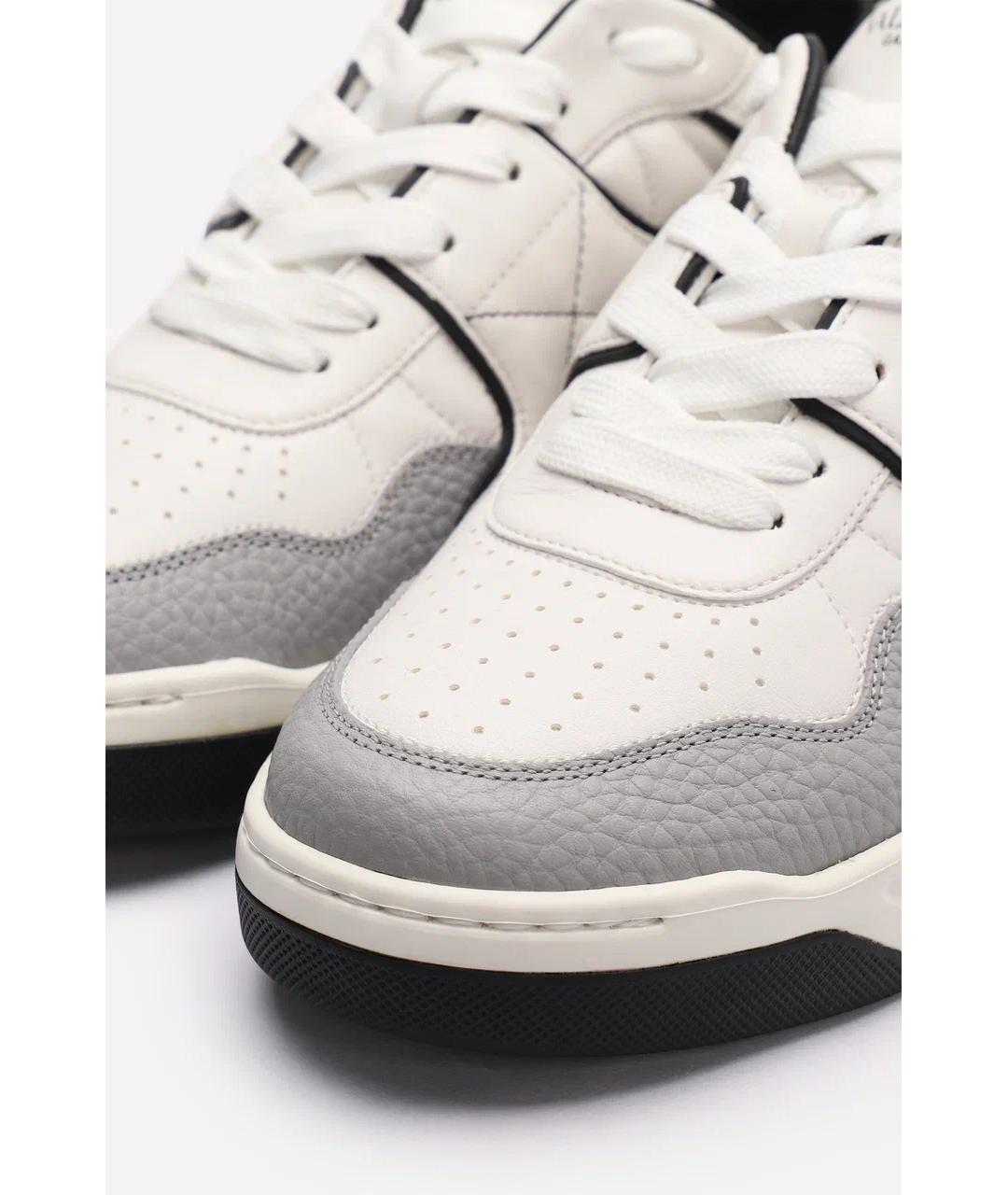 VALENTINO Белые кожаные низкие кроссовки / кеды, фото 4