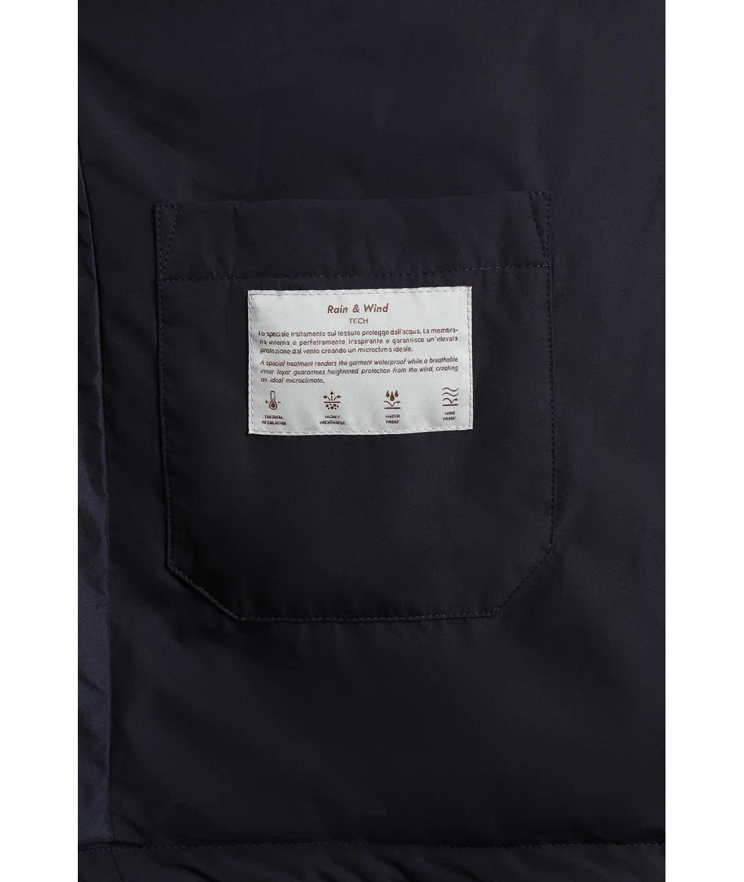 CANALI Черный полиэстеровый жилет, фото 5