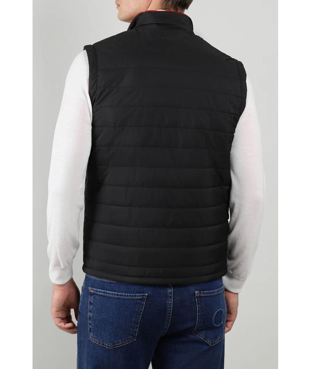 CANALI Черный полиэстеровый жилет, фото 4