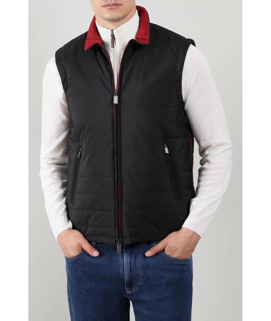 CANALI Черный полиэстеровый жилет, фото 2
