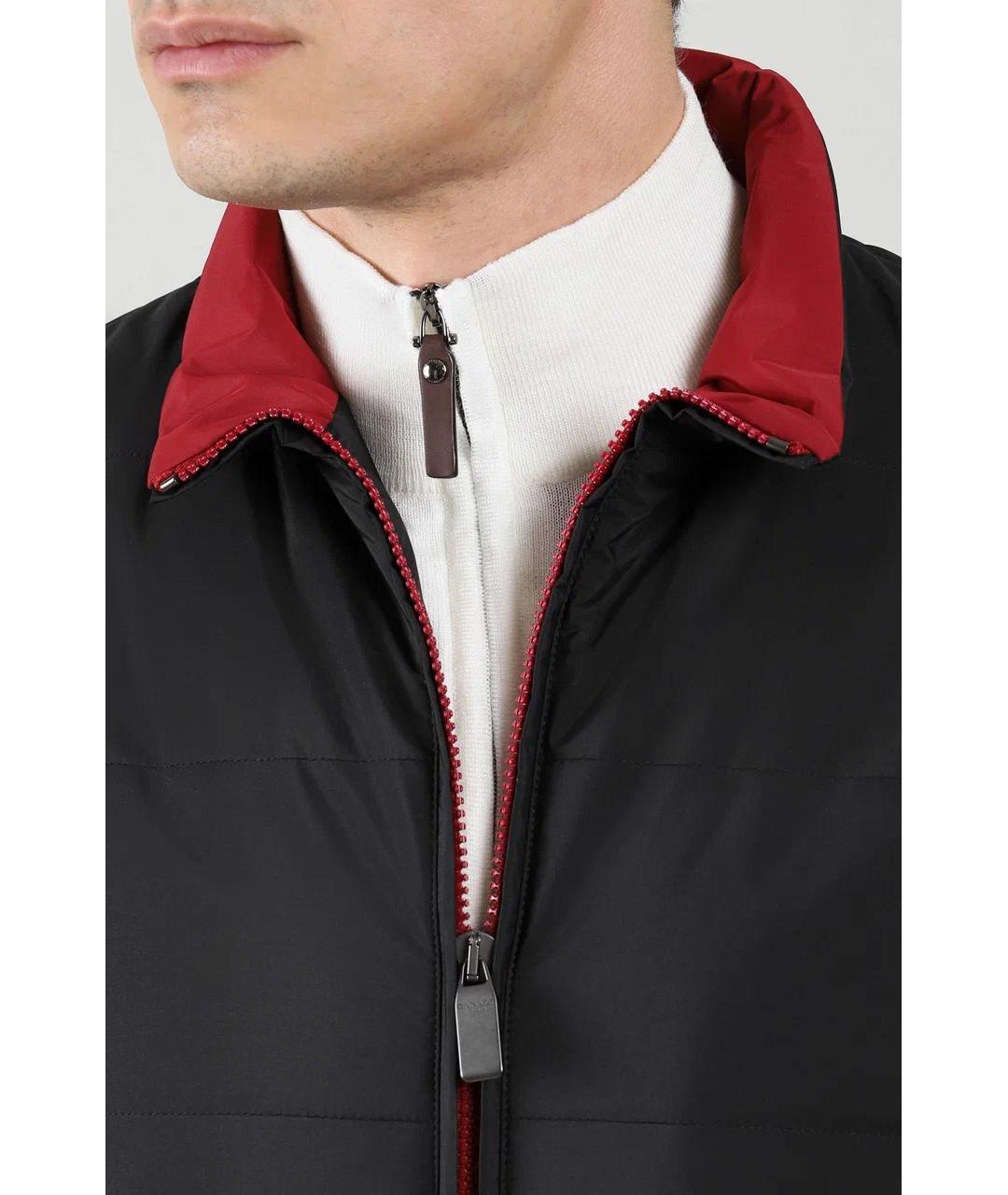 CANALI Черный полиэстеровый жилет, фото 3