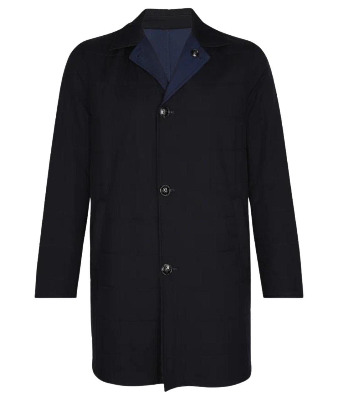 KITON Темно-синий кашемировый тренч / плащ, фото 1