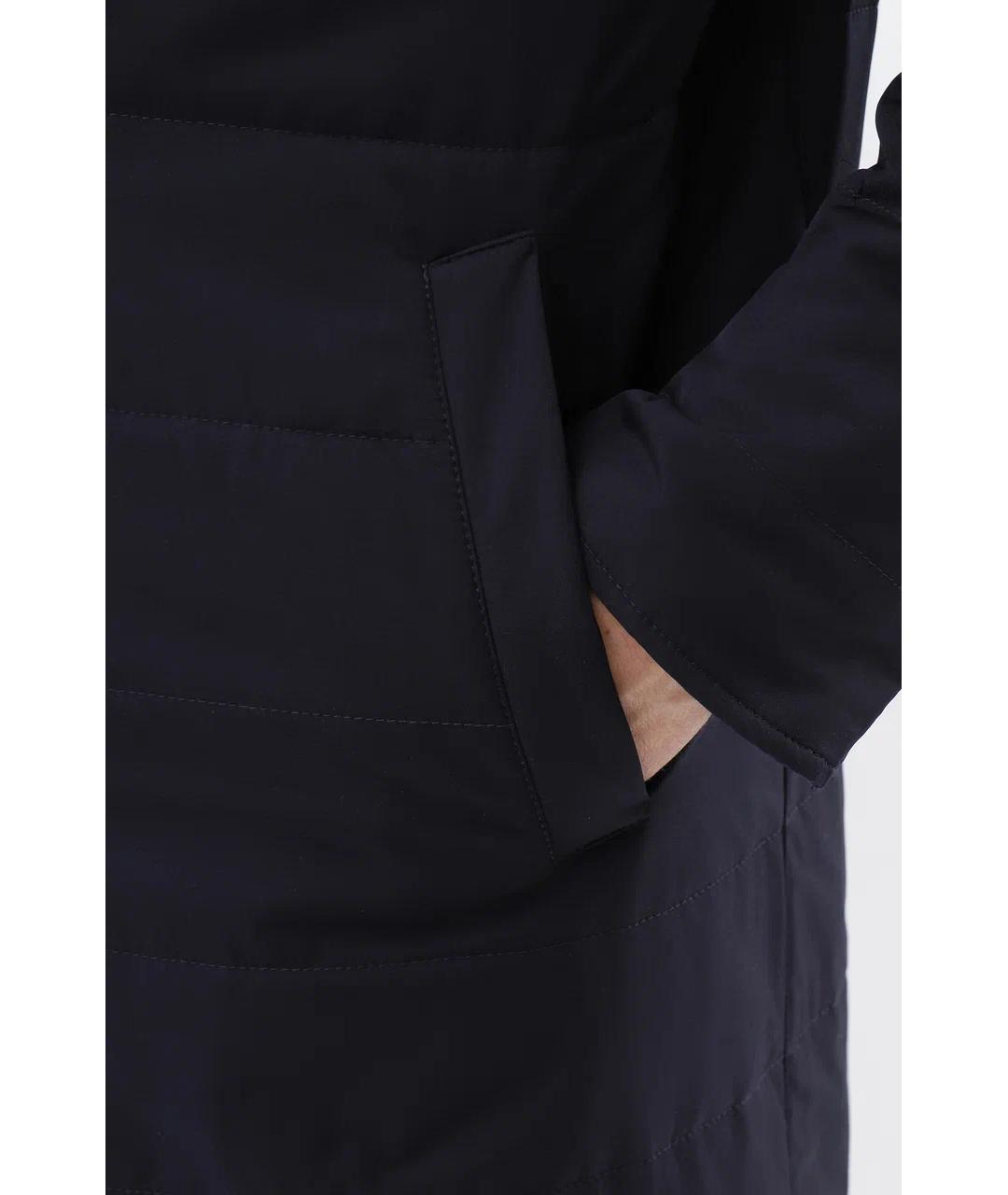 KITON Темно-синий кашемировый тренч / плащ, фото 4