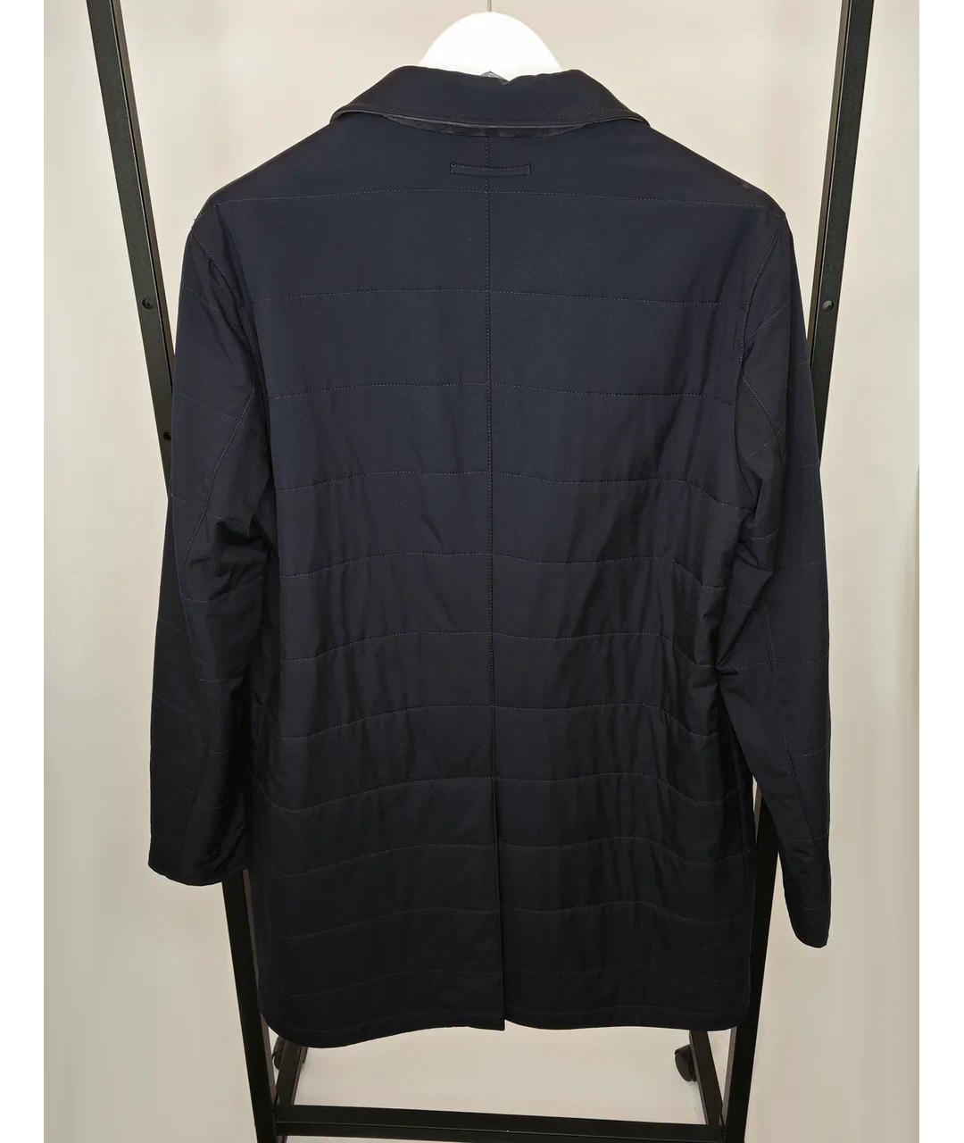 KITON Темно-синий кашемировый тренч / плащ, фото 7