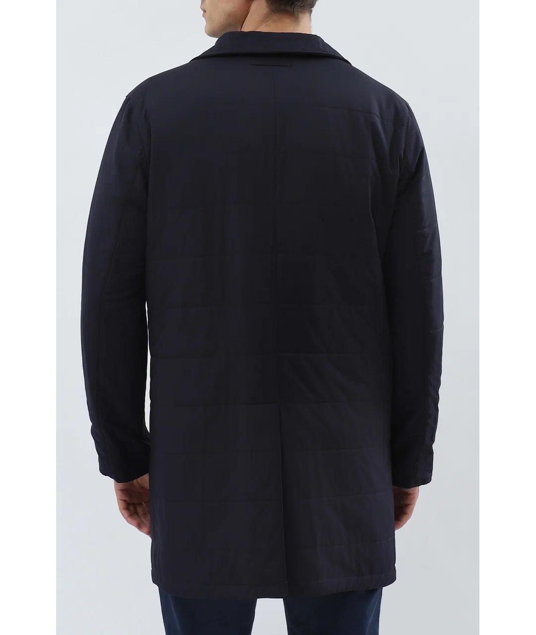 KITON Темно-синий кашемировый тренч / плащ, фото 3