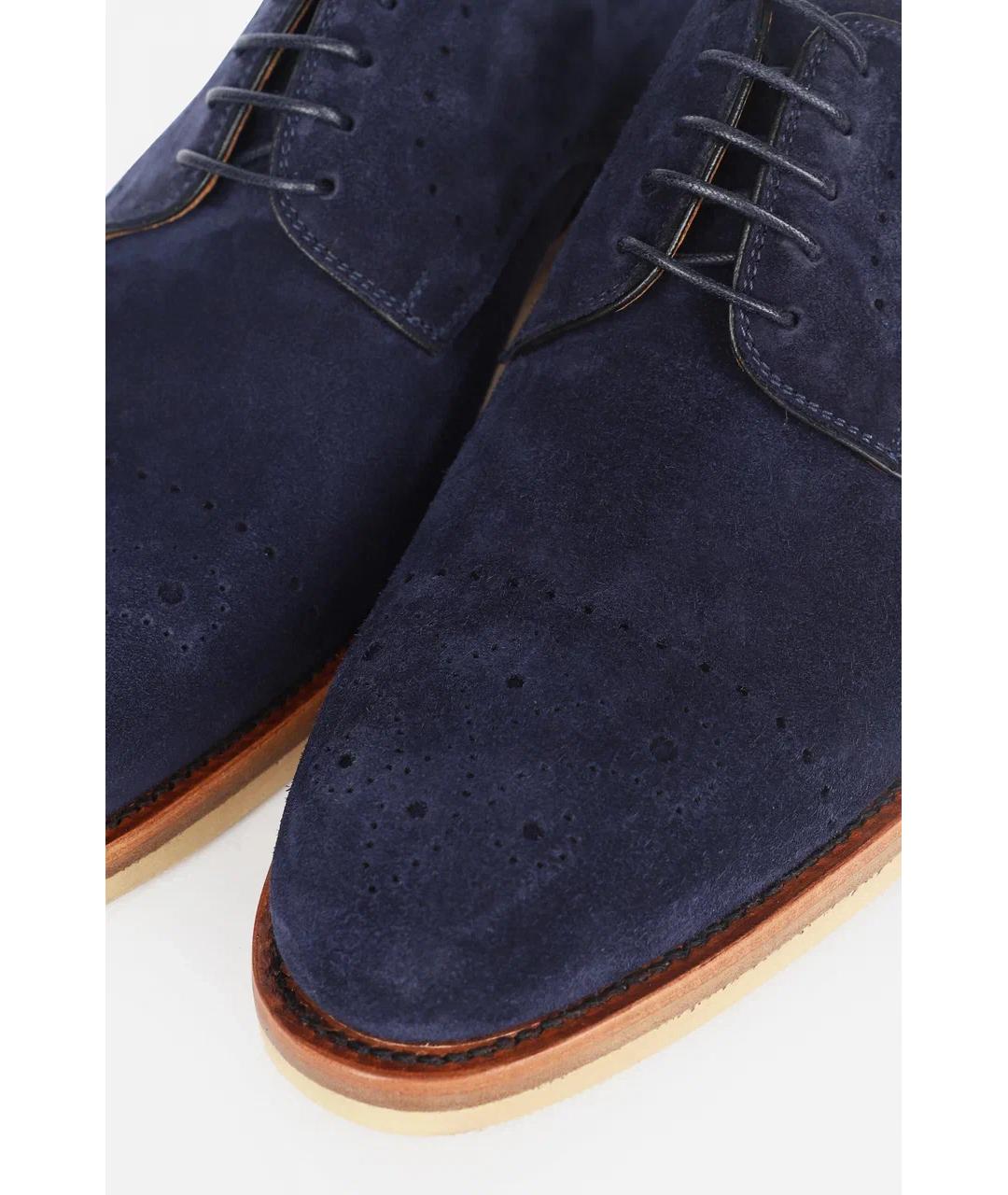 KITON Темно-синие кожаные низкие ботинки, фото 2