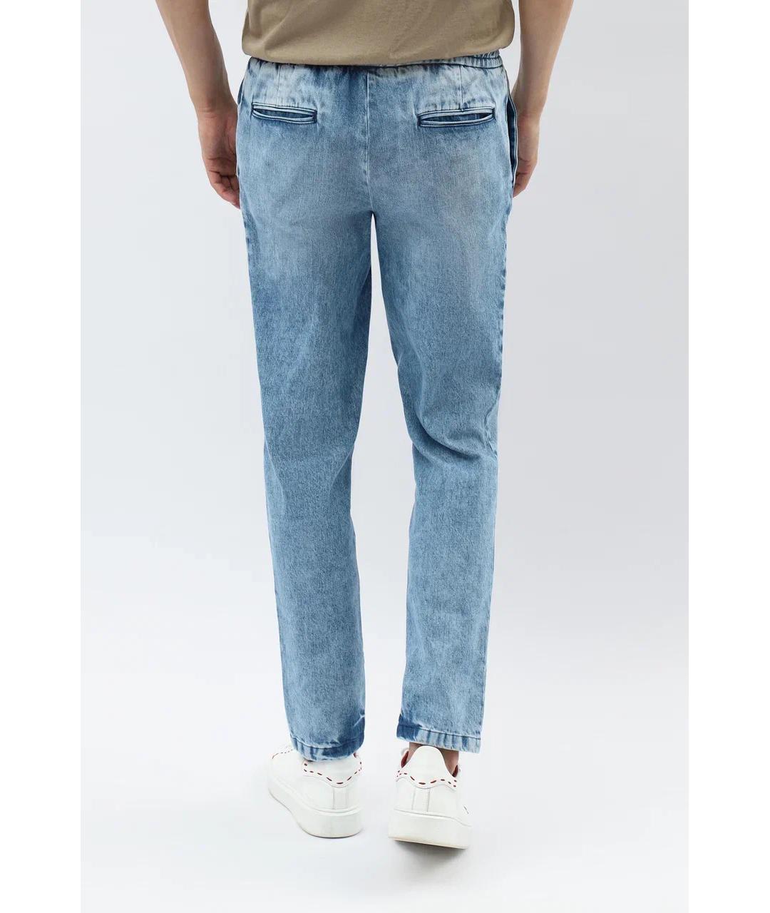 KNT Голубые хлопко-эластановые джинсы, фото 4