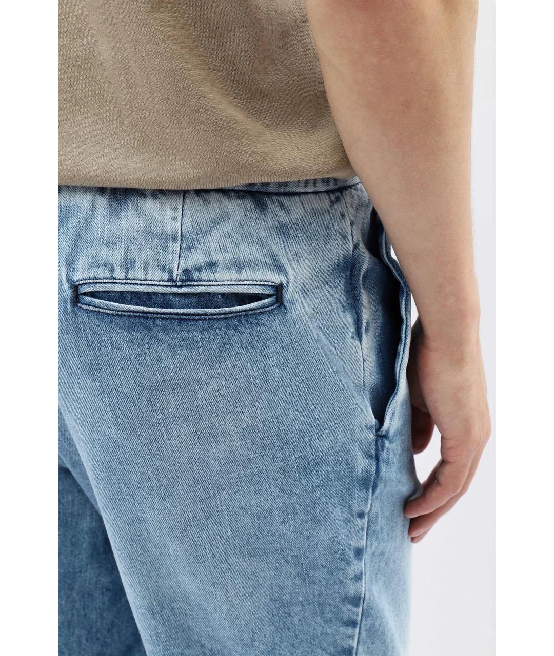 KNT Голубые хлопко-эластановые джинсы, фото 6