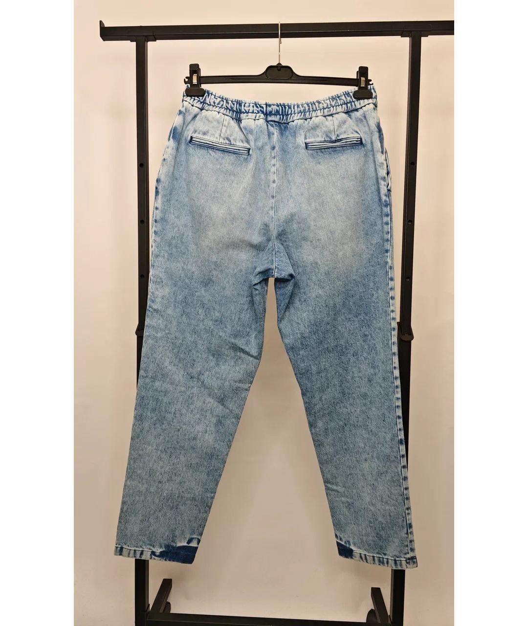 KNT Голубые хлопко-эластановые джинсы, фото 8