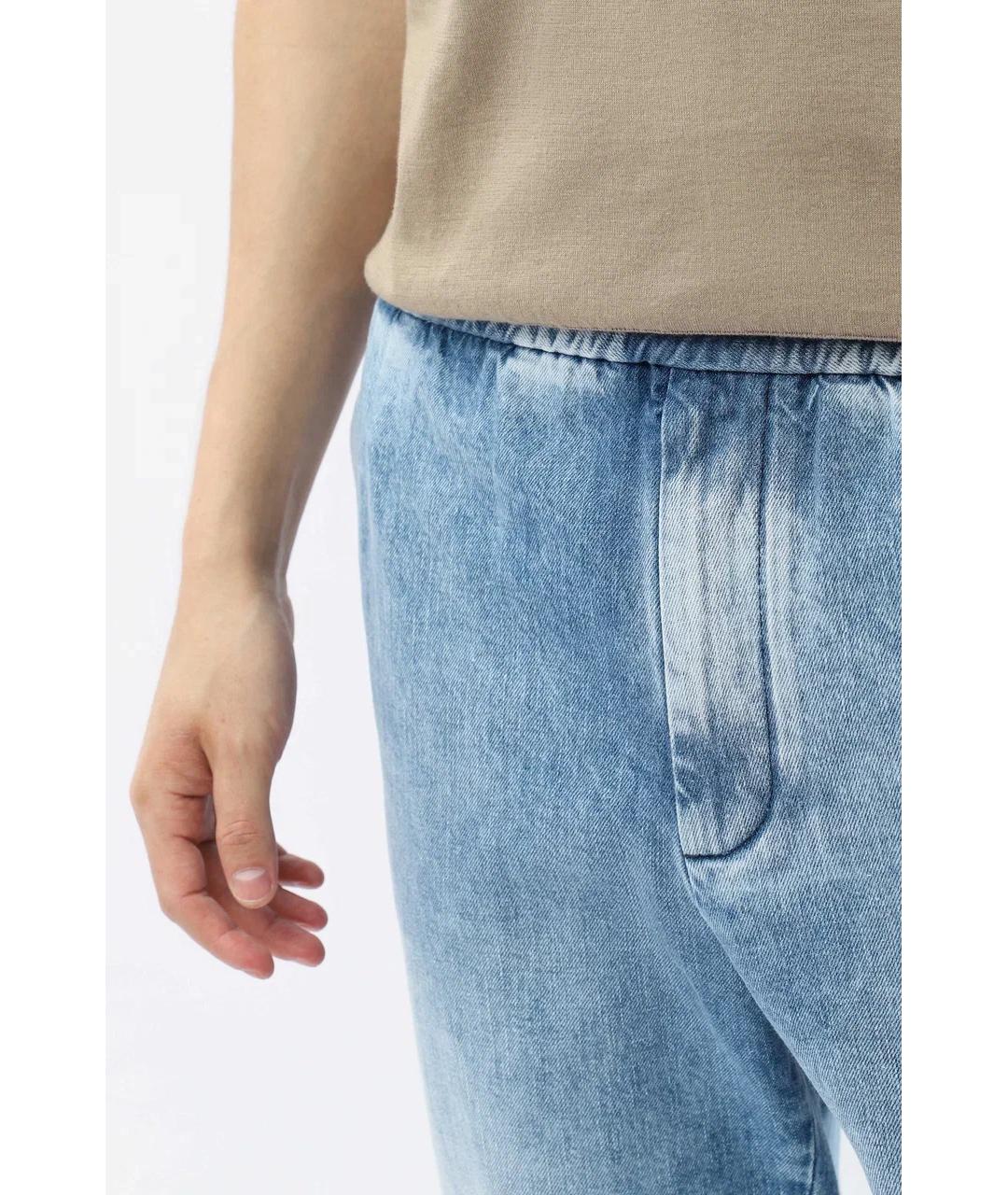 KNT Голубые хлопко-эластановые джинсы, фото 5