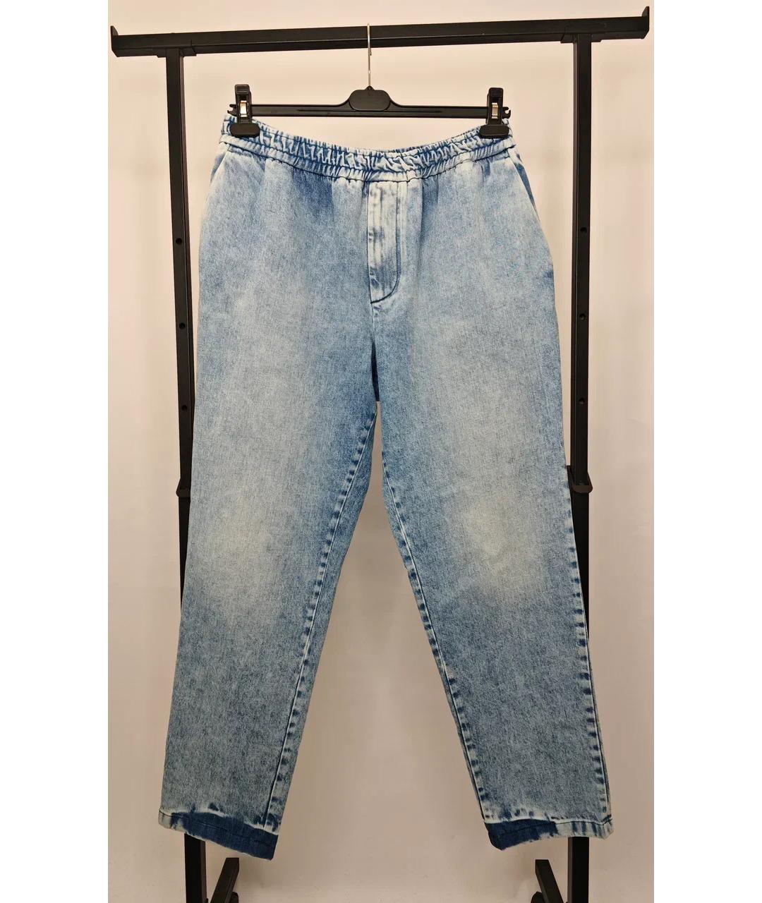 KNT Голубые хлопко-эластановые джинсы, фото 7