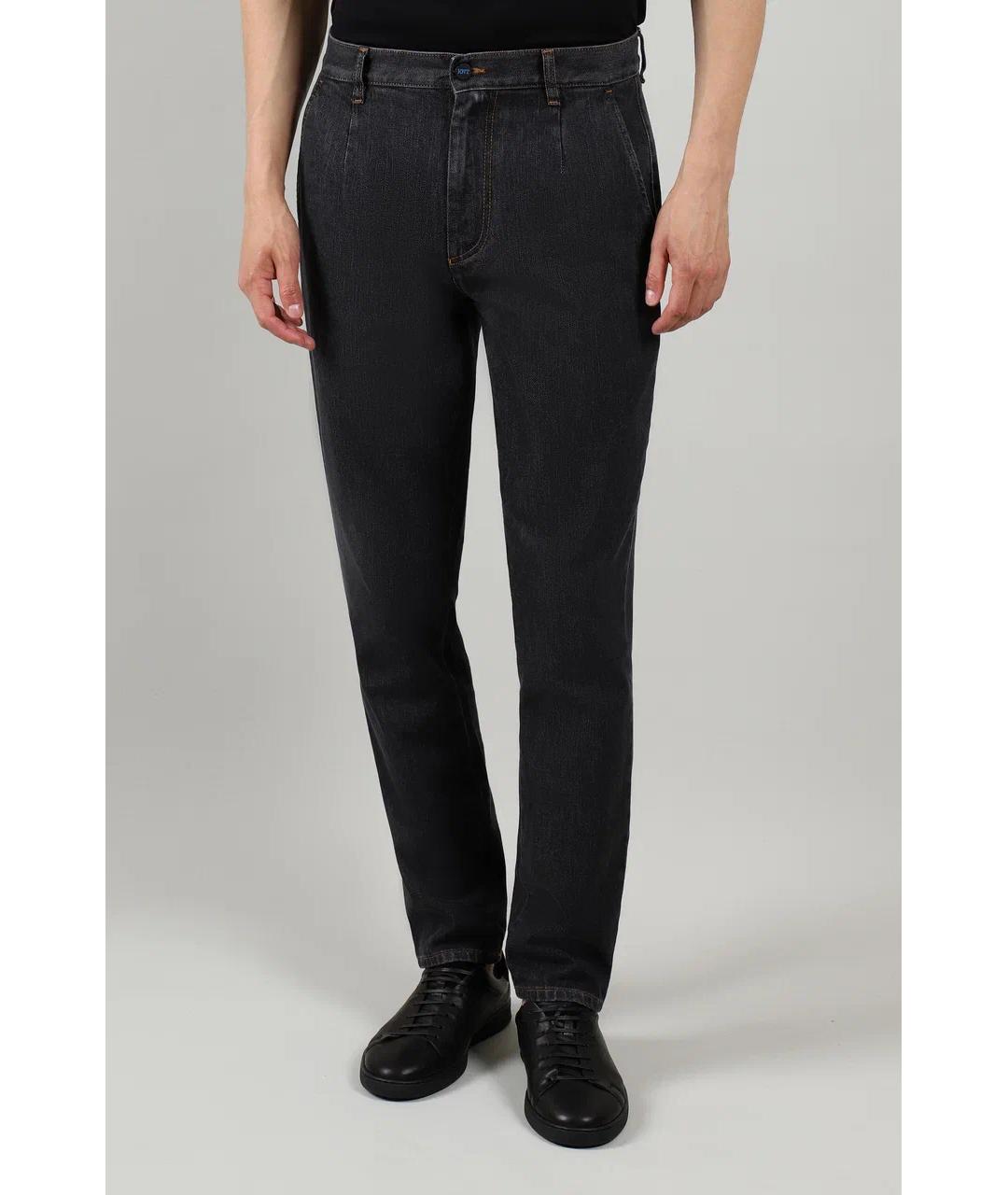 KNT Серые хлопко-полиэстеровые джинсы, фото 2