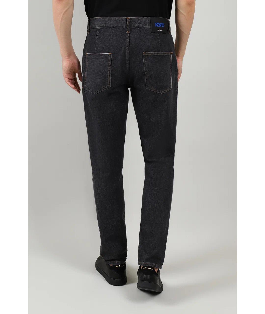 KNT Серые хлопко-полиэстеровые джинсы, фото 4