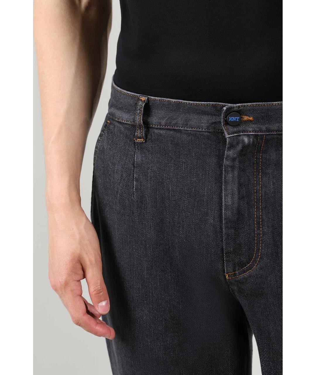 KNT Серые хлопко-полиэстеровые джинсы, фото 3