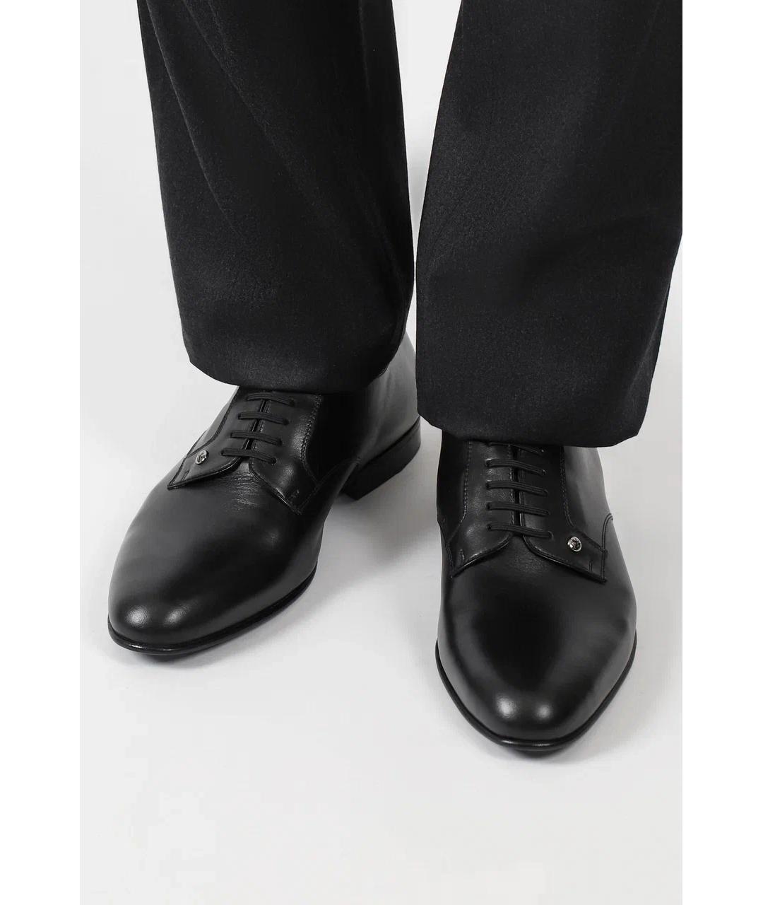 ZILLI Черные кожаные низкие ботинки, фото 5