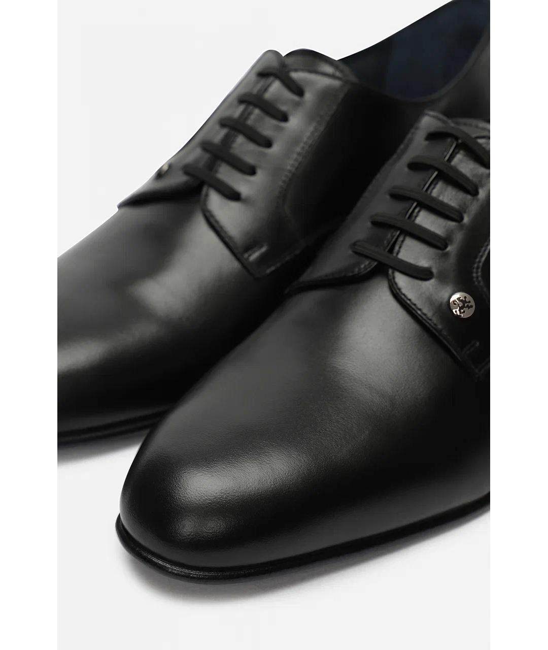 ZILLI Черные кожаные низкие ботинки, фото 3