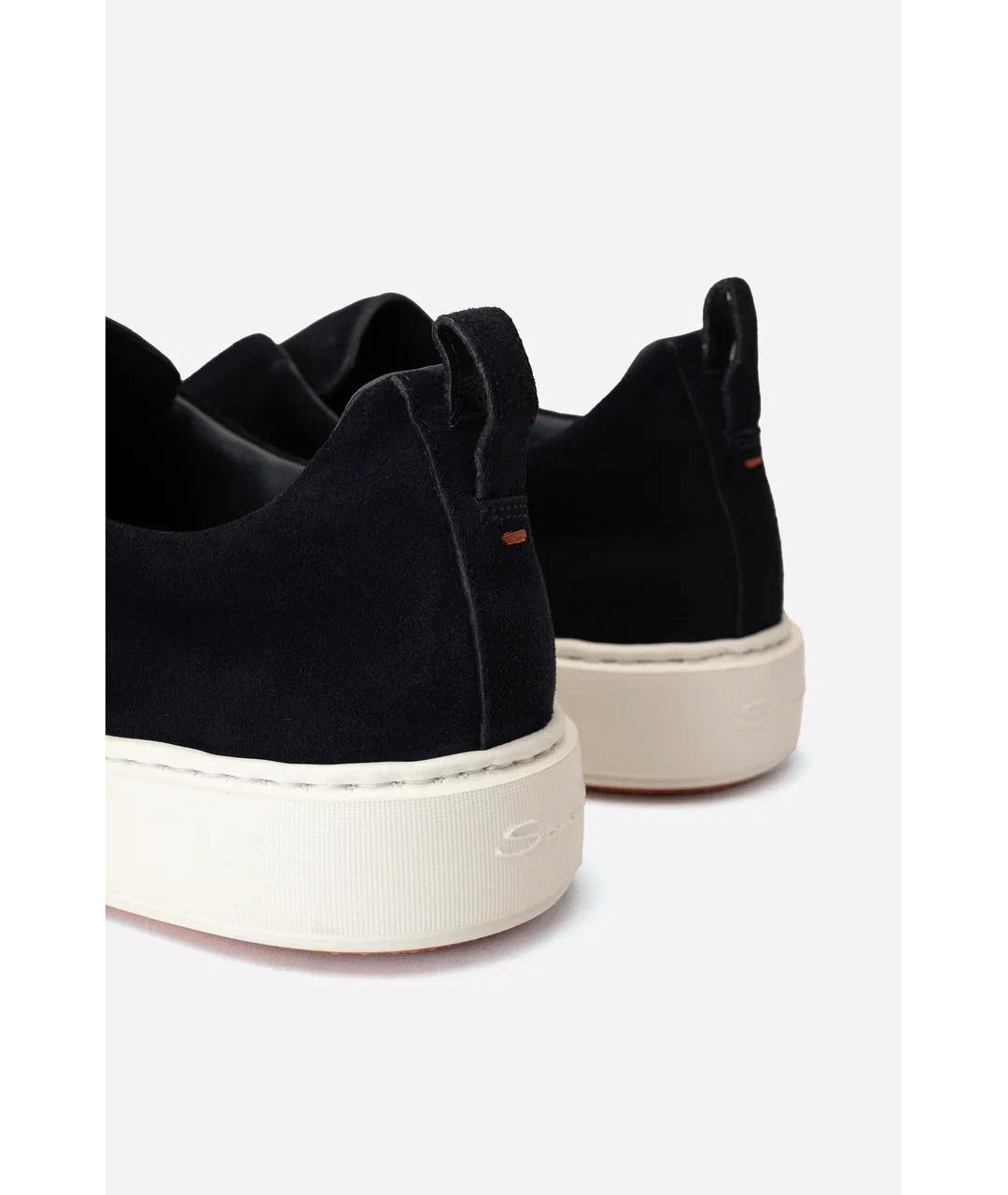 FENDI Темно-синие замшевые слипоны, фото 6