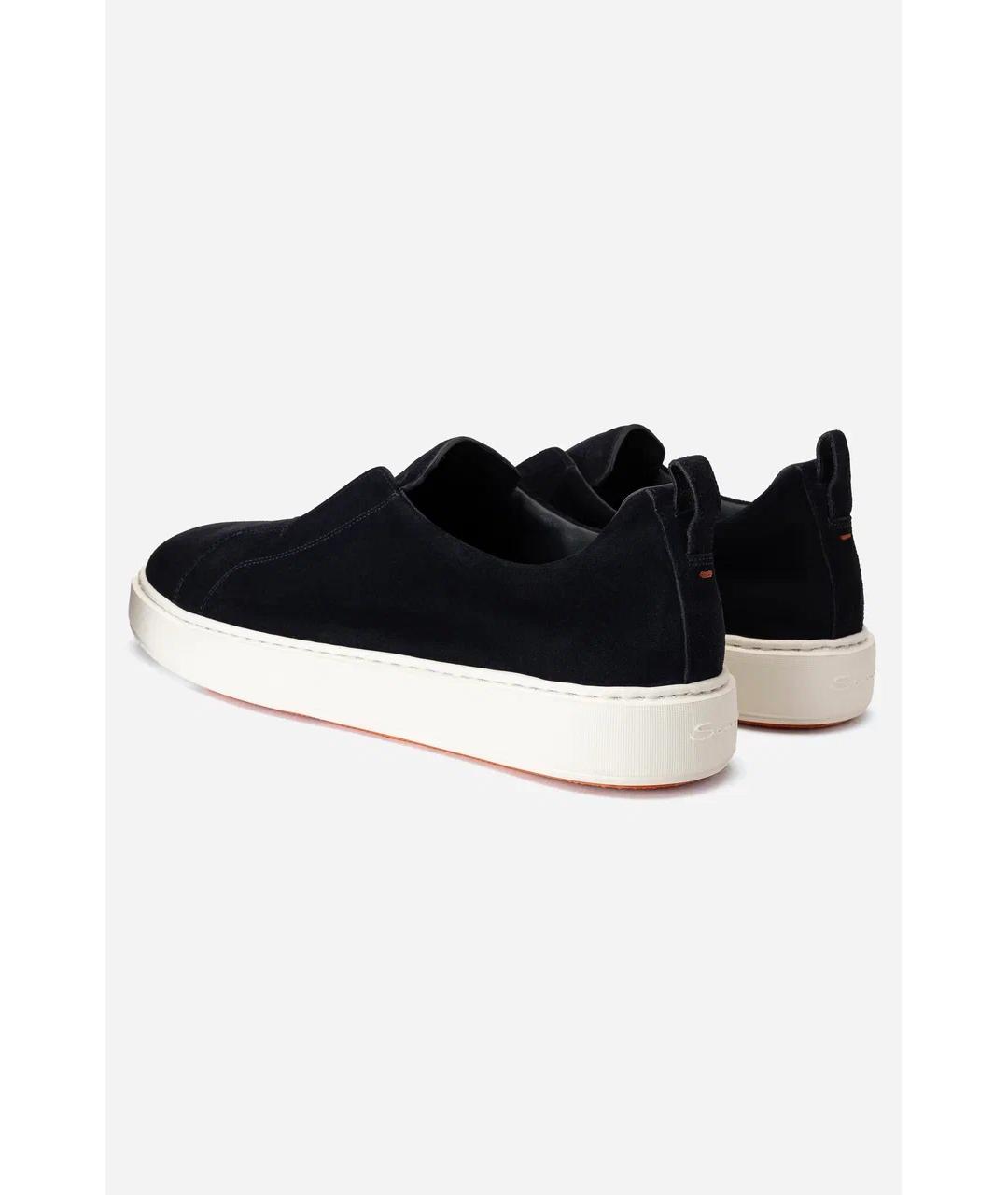 FENDI Темно-синие замшевые слипоны, фото 5