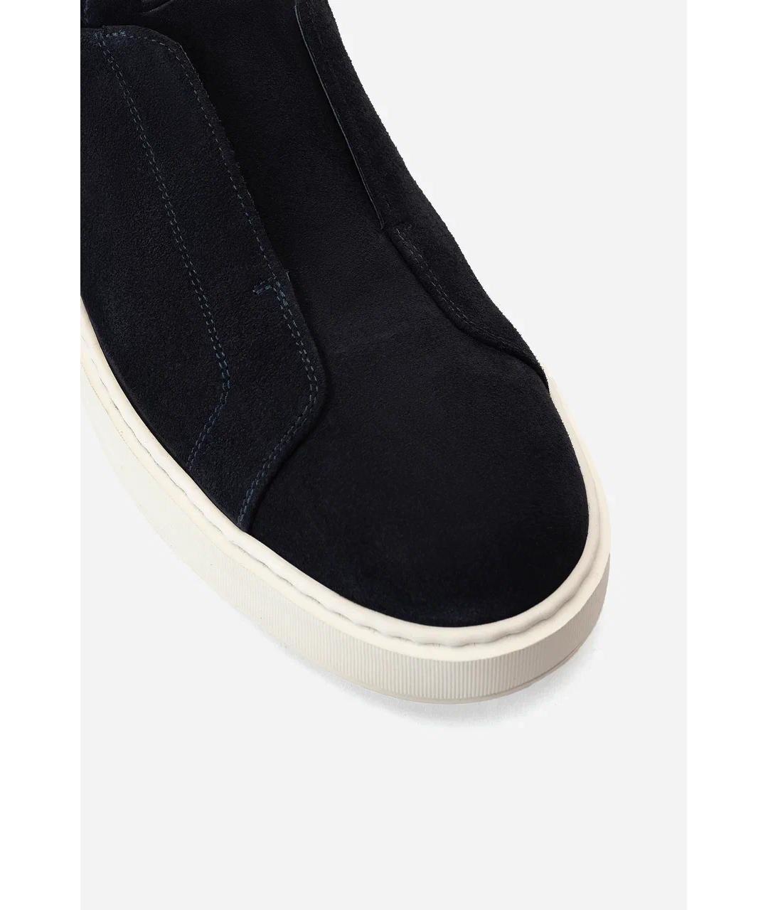 FENDI Темно-синие замшевые слипоны, фото 3