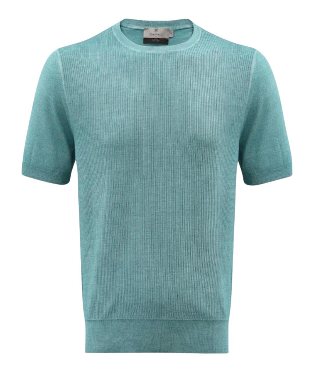 CANALI Бирюзовый шерстяной джемпер / свитер, фото 1