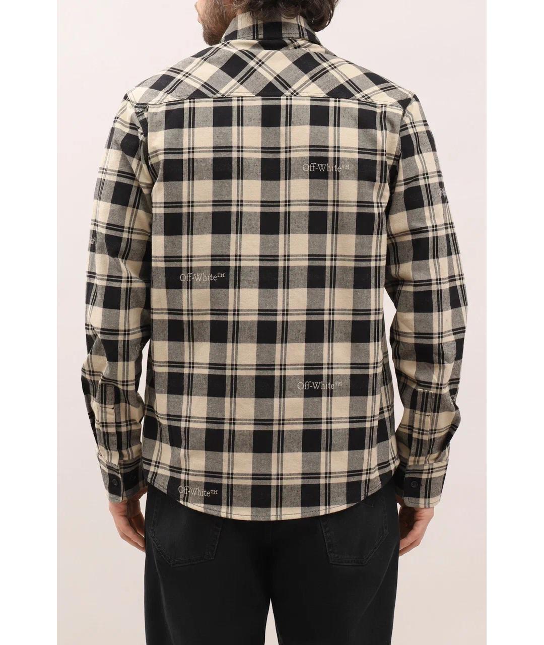 OFF-WHITE Бежевая хлопковая кэжуал рубашка, фото 3