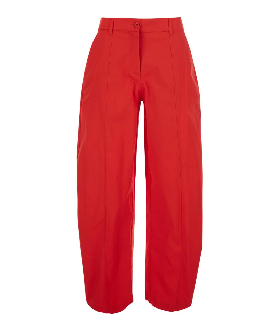 PINKO Красные прямые брюки, фото 1