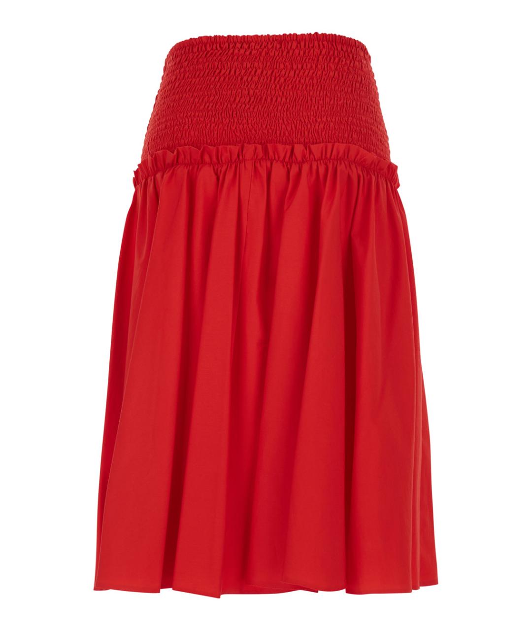 PINKO Красная хлопковая юбка миди, фото 2