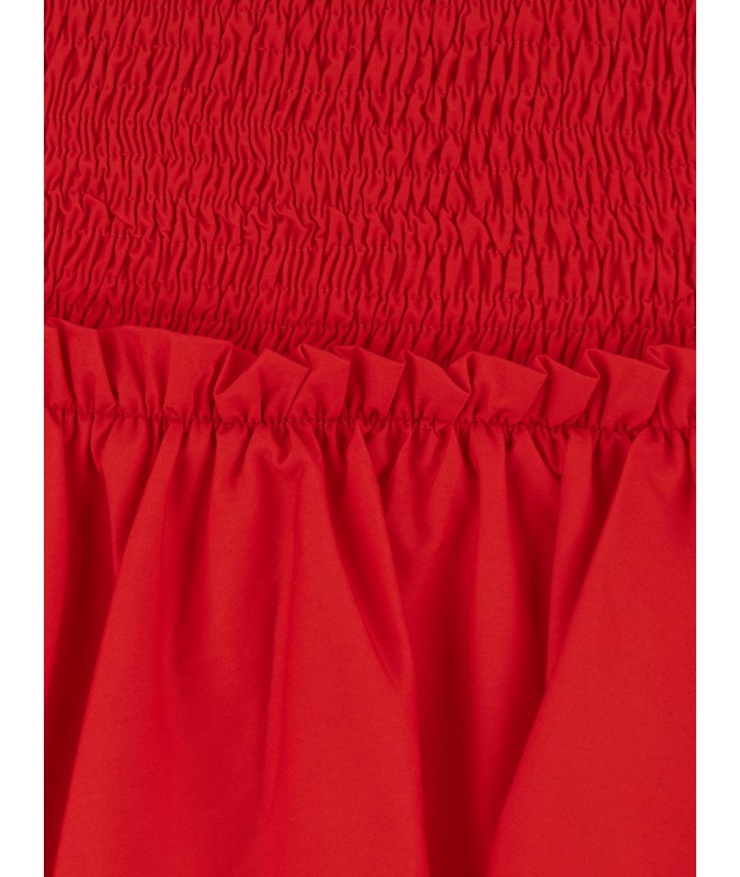 PINKO Красная хлопковая юбка миди, фото 3