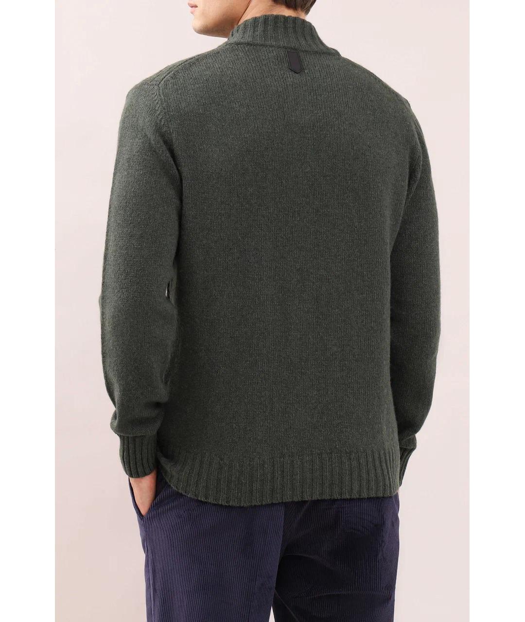 CANALI Зеленый шерстяной кардиган, фото 3
