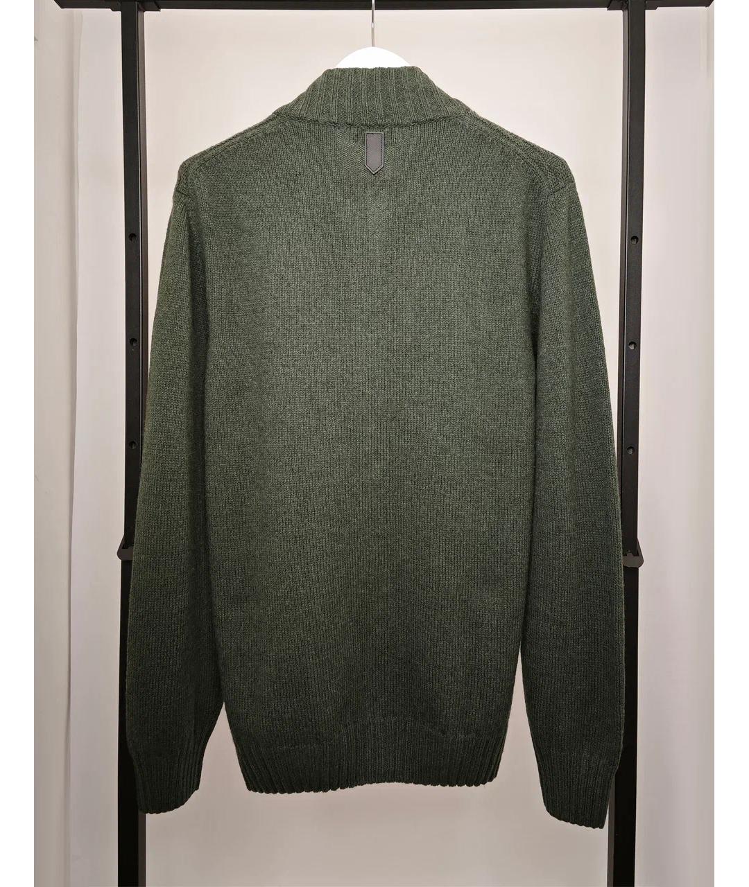CANALI Зеленый шерстяной кардиган, фото 7
