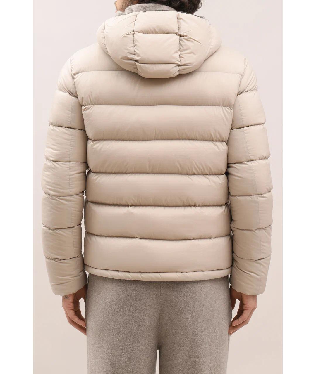 HERNO Бежевый полиамидовый пуховик, фото 4