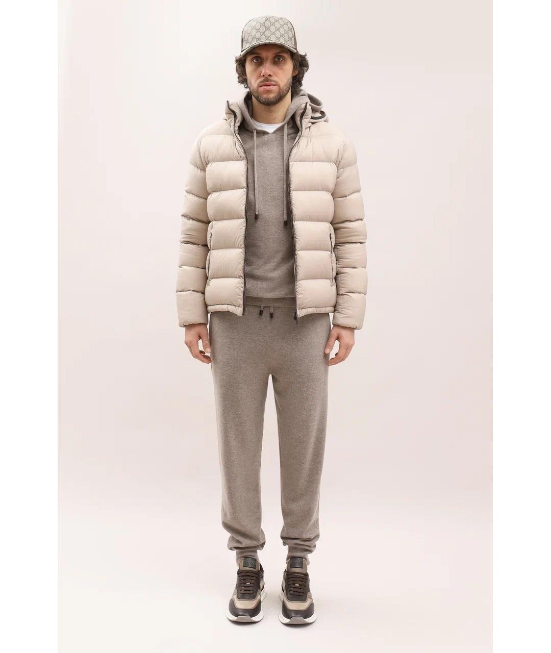 HERNO Бежевый полиамидовый пуховик, фото 6