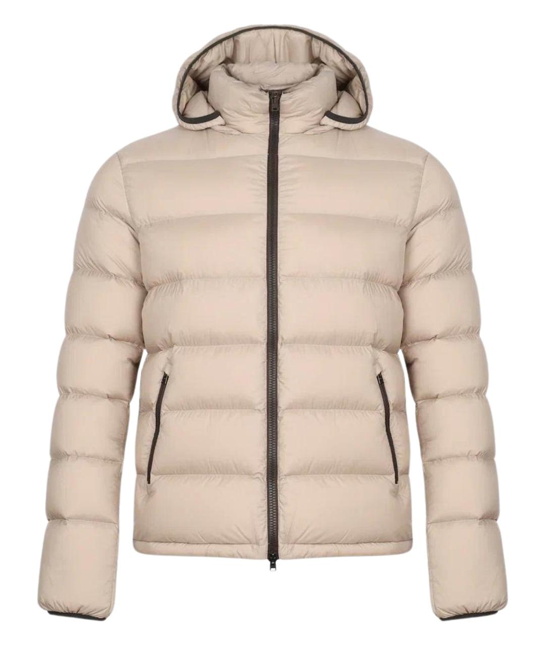 HERNO Бежевый полиамидовый пуховик, фото 1