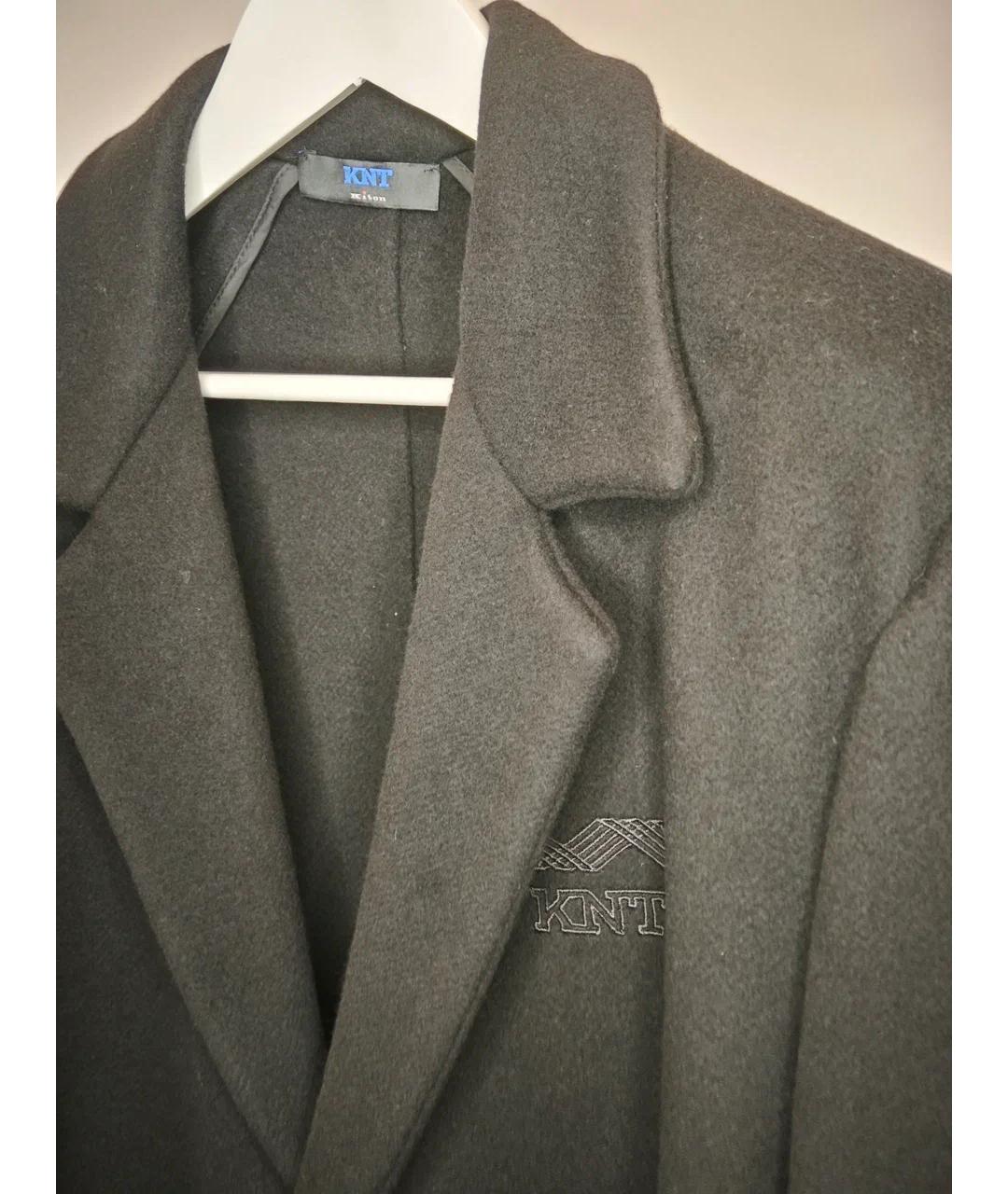 KNT Черное шерстяное пальто, фото 7