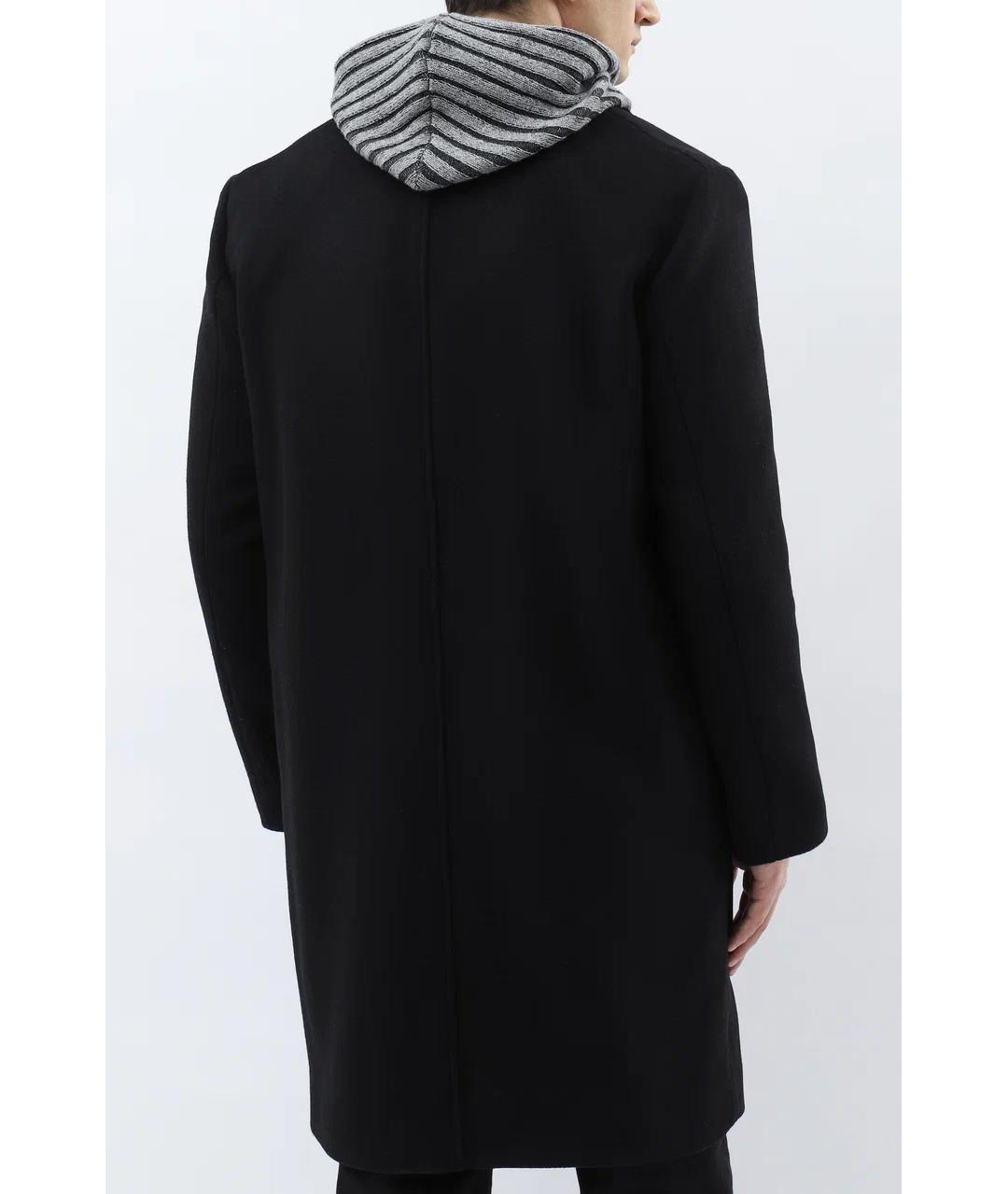 KNT Черное шерстяное пальто, фото 4