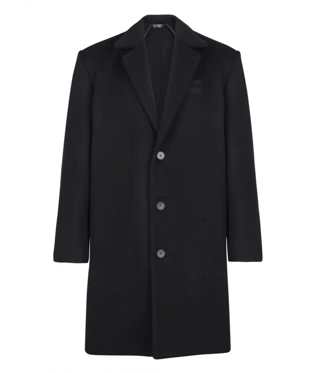 KNT Черное шерстяное пальто, фото 1