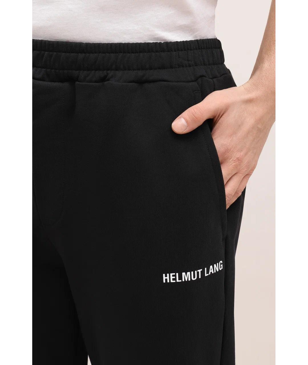 HELMUT LANG Черные хлопковые повседневные брюки, фото 4