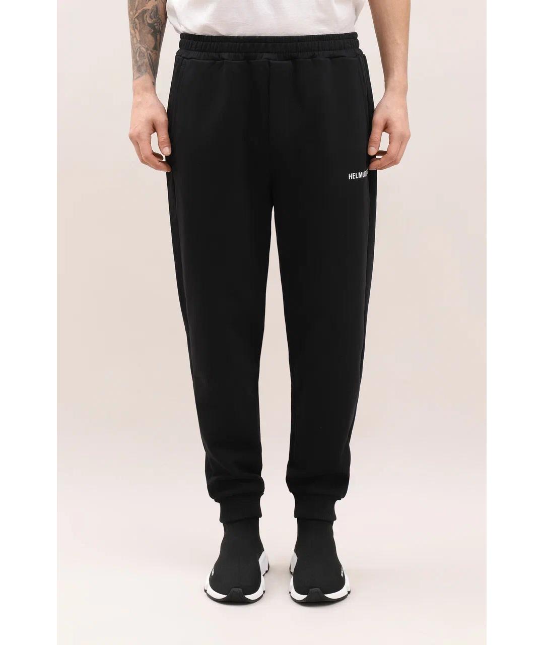 HELMUT LANG Черные хлопковые повседневные брюки, фото 2