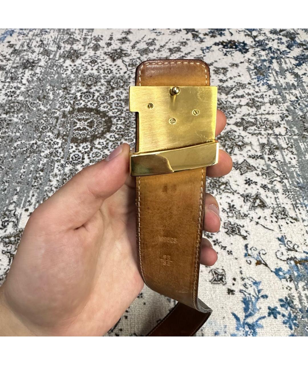 LOUIS VUITTON Коричневый ремень, фото 4