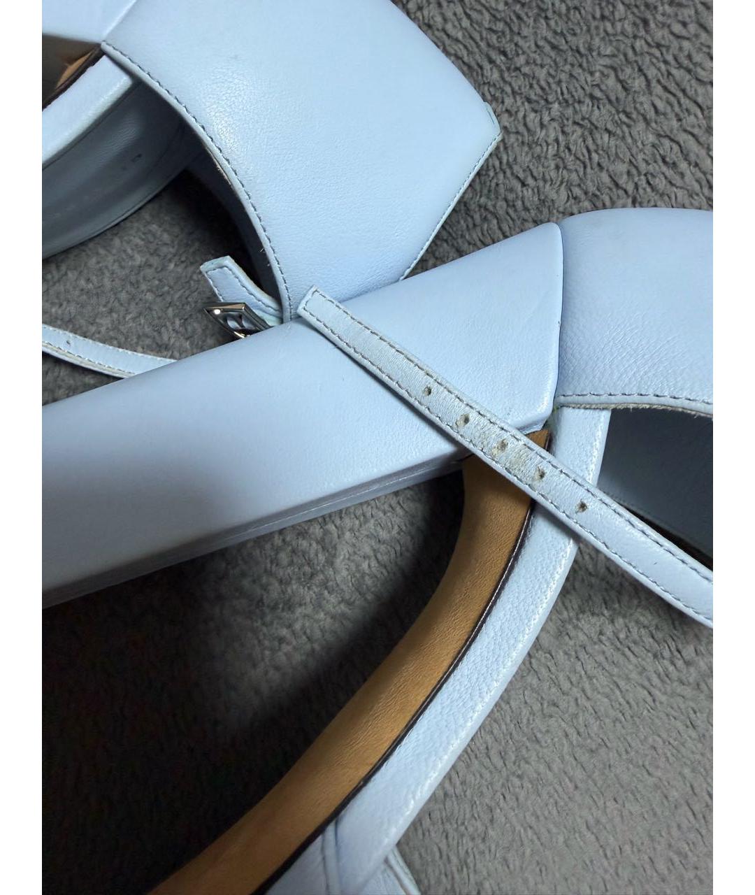 GIUSEPPE ZANOTTI DESIGN Голубые кожаные туфли, фото 6