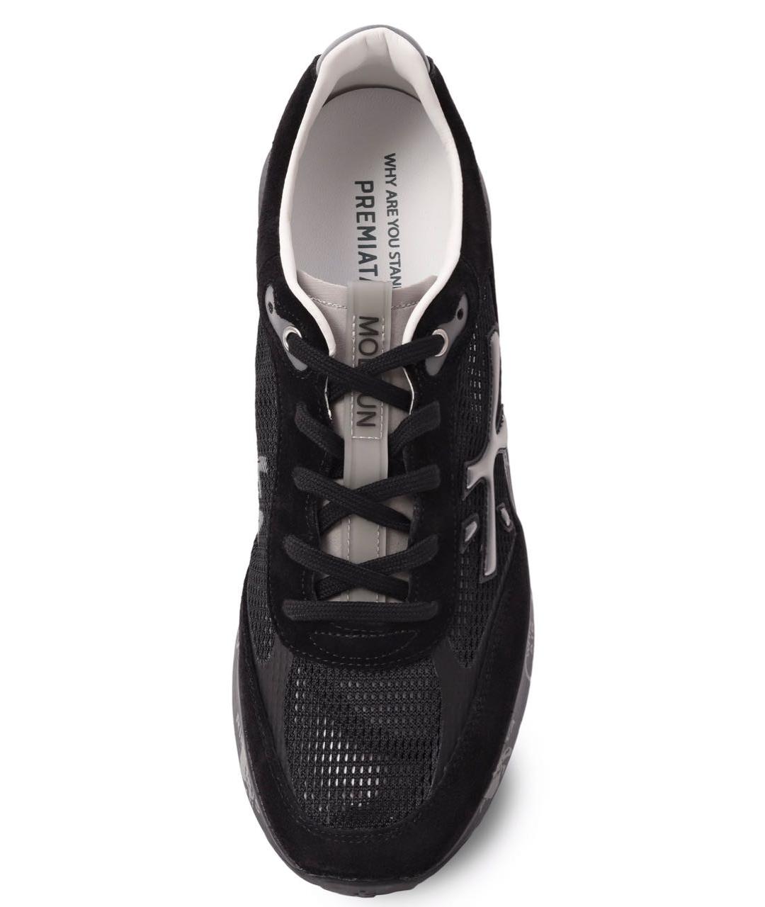 PREMIATA Черные замшевые низкие кроссовки / кеды, фото 3